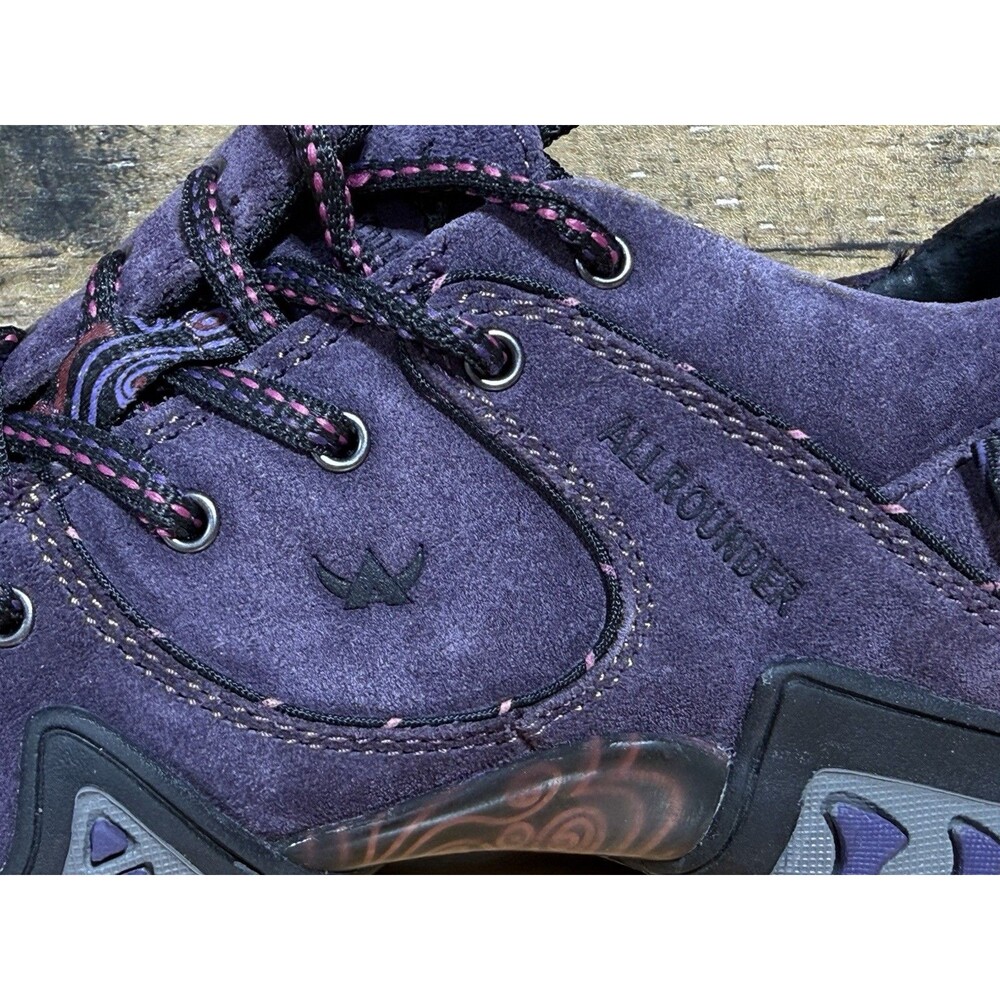 🔥RARE All Rounder by Mephisto Purple Suede Professional Hiking Shoes Sz 7.5 - Picture 2 of 11